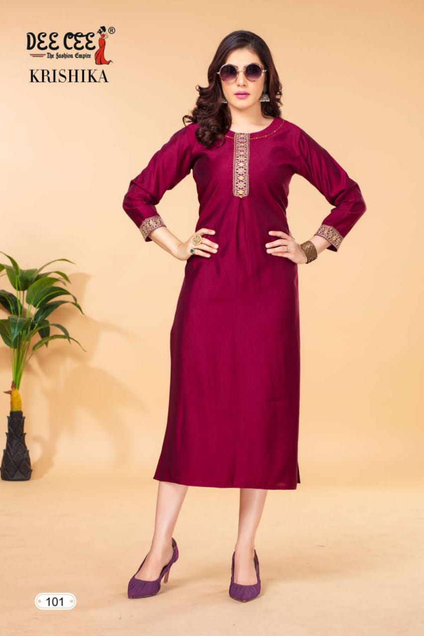 Krishika By Dee Cee Embroidery Kurtis Wholesale Clothing Suppliers In India
